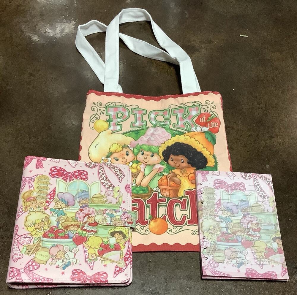 Strawberry Shortcake Friends A5 Binder w/ Printed Stationery paper & Tote